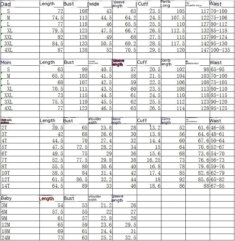 Christmas parent-child set pajamas loungewear cartoon print unisex long-sleeved cotton thermal pajamas regardless of the seasons