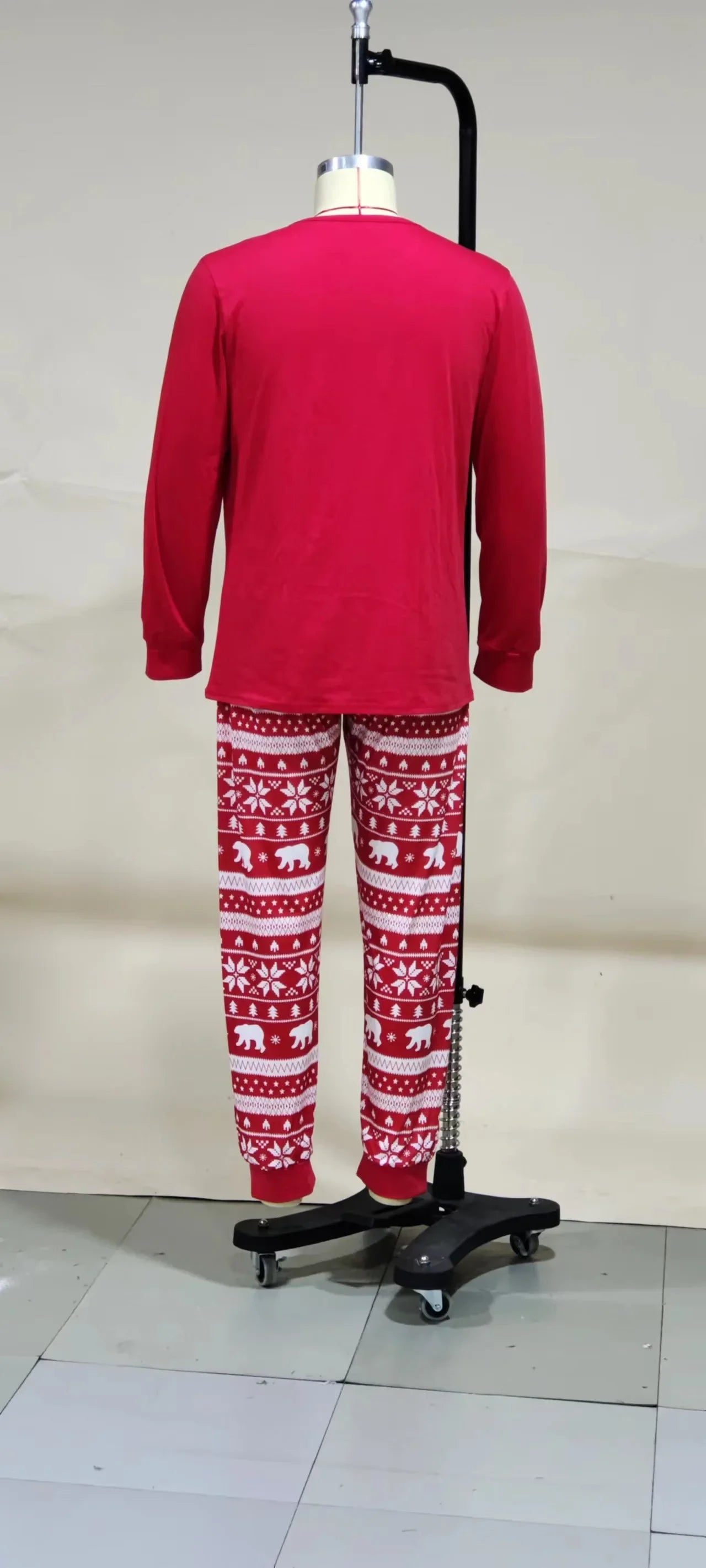 Christmas parent-child set pajamas loungewear cartoon print unisex long-sleeved cotton thermal pajamas regardless of the seasons