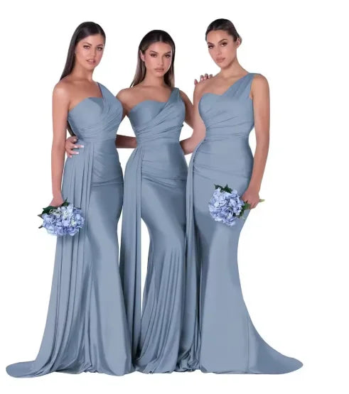 Customized Burnt Orange Mermaid Bridesmaid Dresses Satin Corset Bride Maids Gowns vestidos de fiestas robes invitée mariage