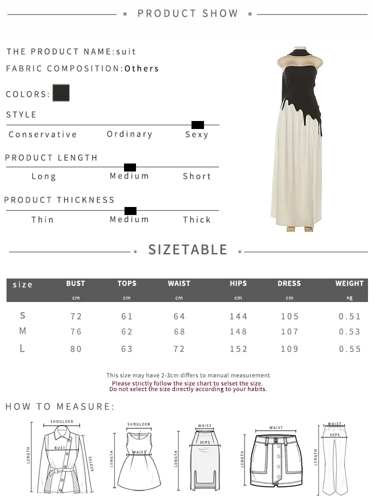 Weird Puss Strapless Dress+Scarf Women Irregular Patchwork Side Split Skinny Elegant Birthday Party Simple Basic Maxi Bodycon