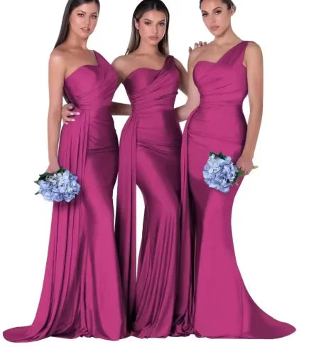 Customized Burnt Orange Mermaid Bridesmaid Dresses Satin Corset Bride Maids Gowns vestidos de fiestas robes invitée mariage